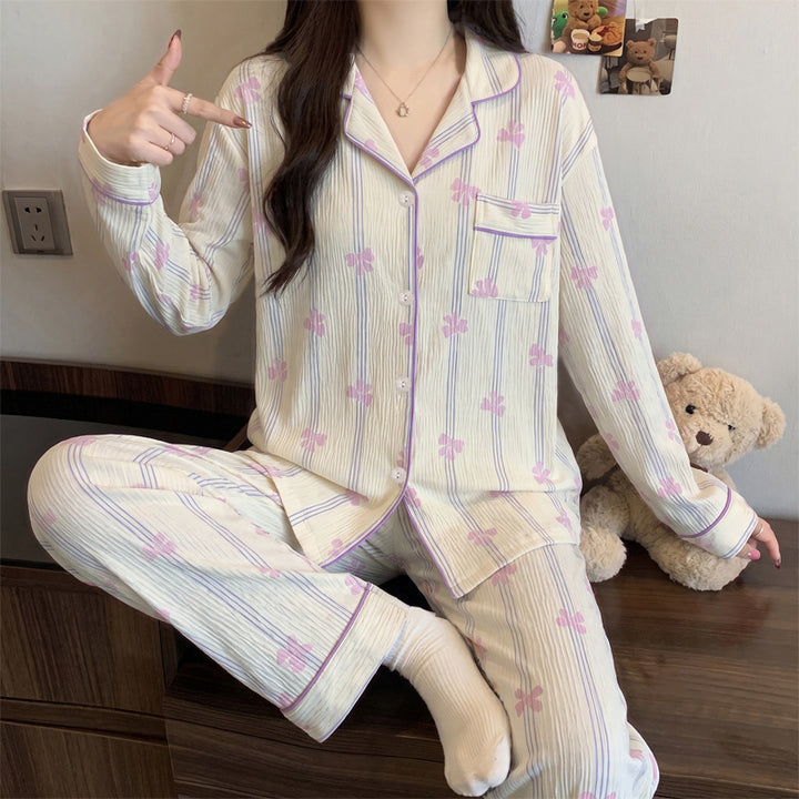 Women's Pajama Set, Long Sleeve, Buttoned, Christmas Design