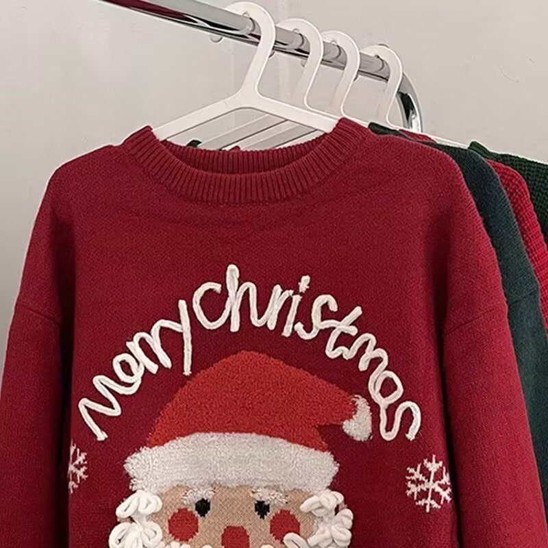 Unisex knitted sweater with Christmas motif