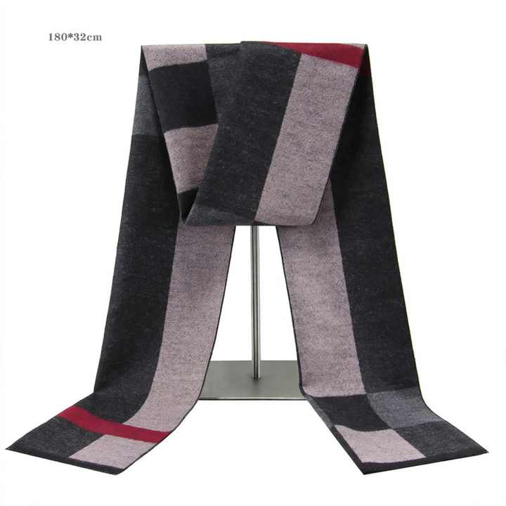 Classic men's winter scarf, checkered