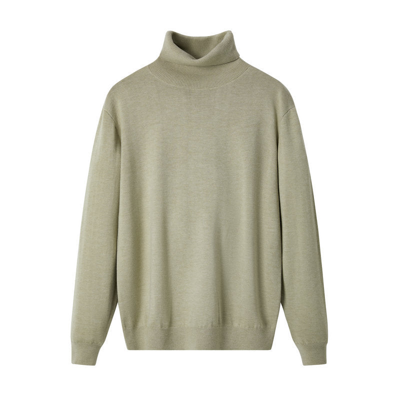 Men's Wool Sweater, Turtleneck, 100% Wool, thick