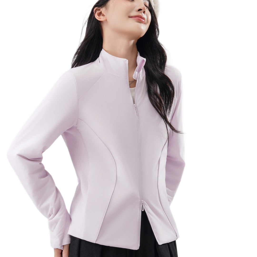 Lightweight unisex quilted jacket with wool filling
