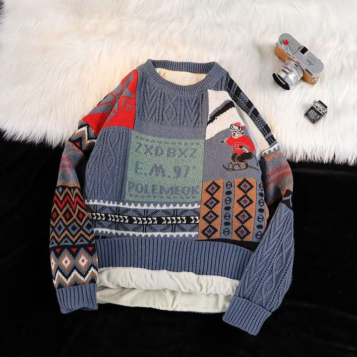 Warmer knitted sweater with turtleneck