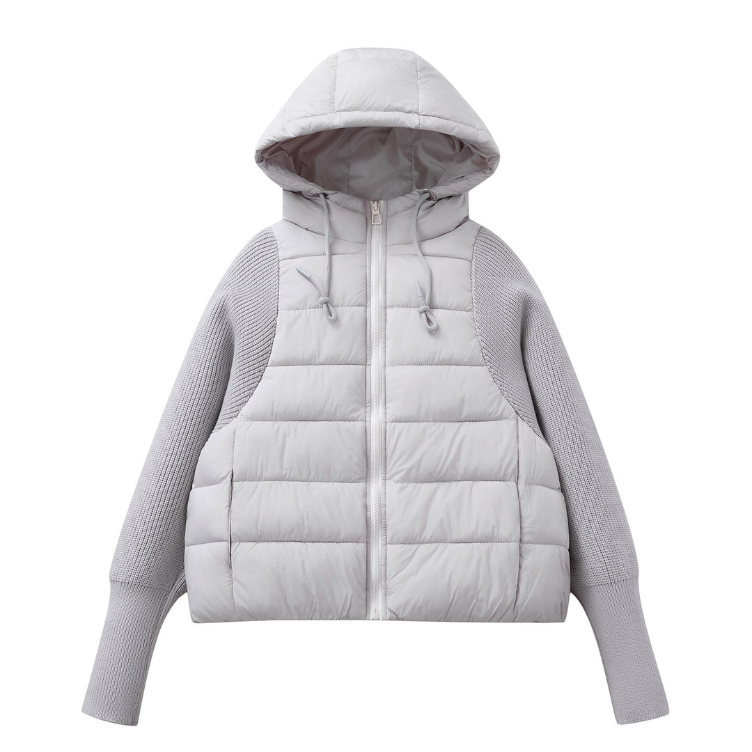 Light women's quilted jacket with hood