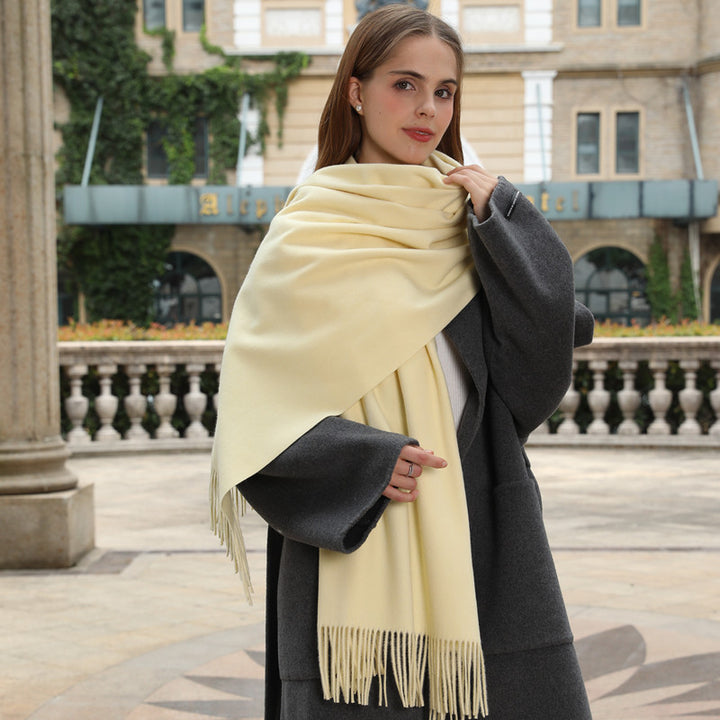 Elegant wool cashmere scarf for men and women