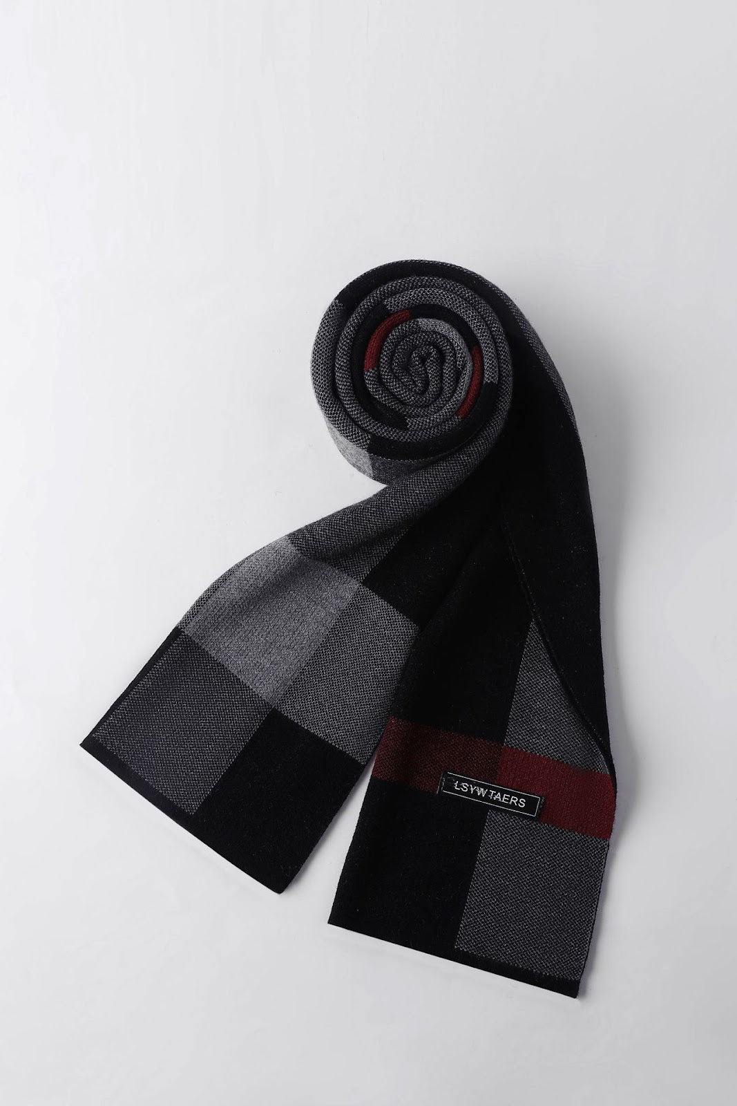 Men's Knit Scarf, 195x28cm