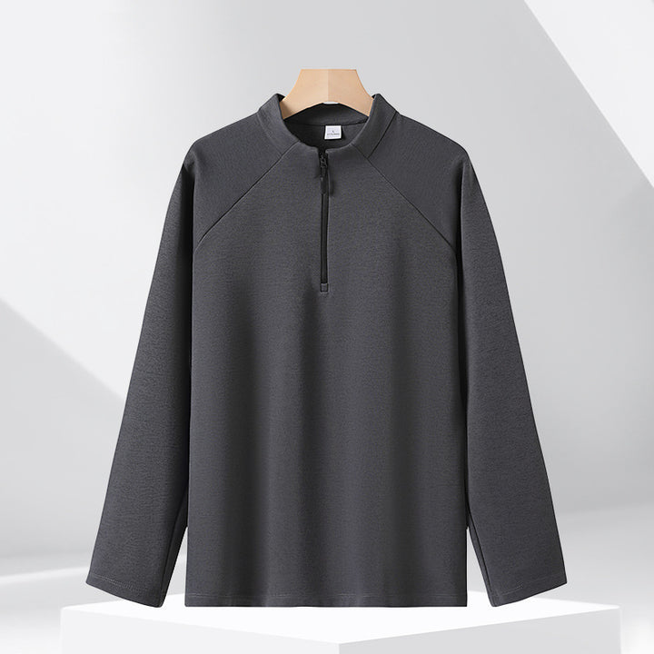 Half-zip sweatshirt with stand-up collar, 320g