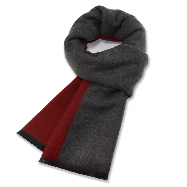 Men's scarf, wool blend, 31x180cm