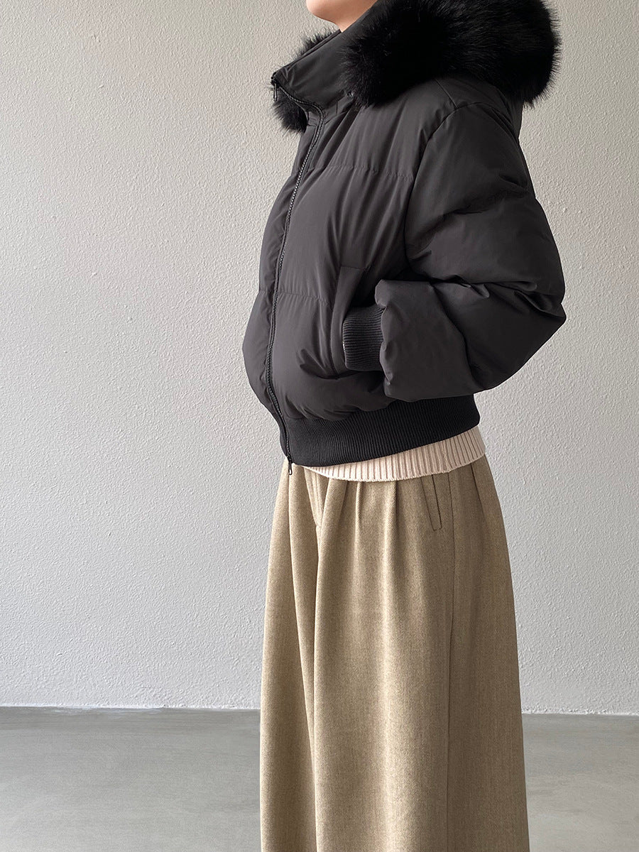 Short down jacket for women, 90% white duck down