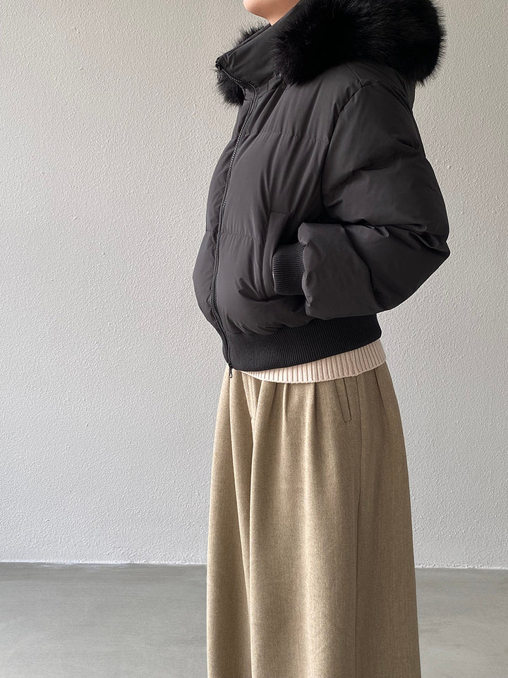 Short down jacket for women, 90% white duck down