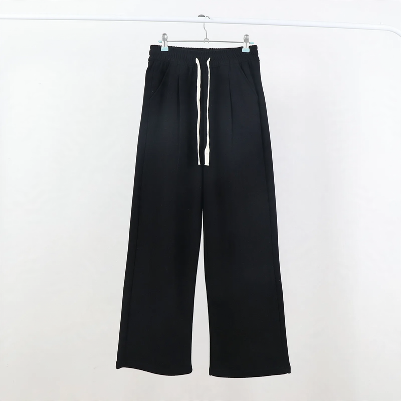 Casual cord pants with drawstring