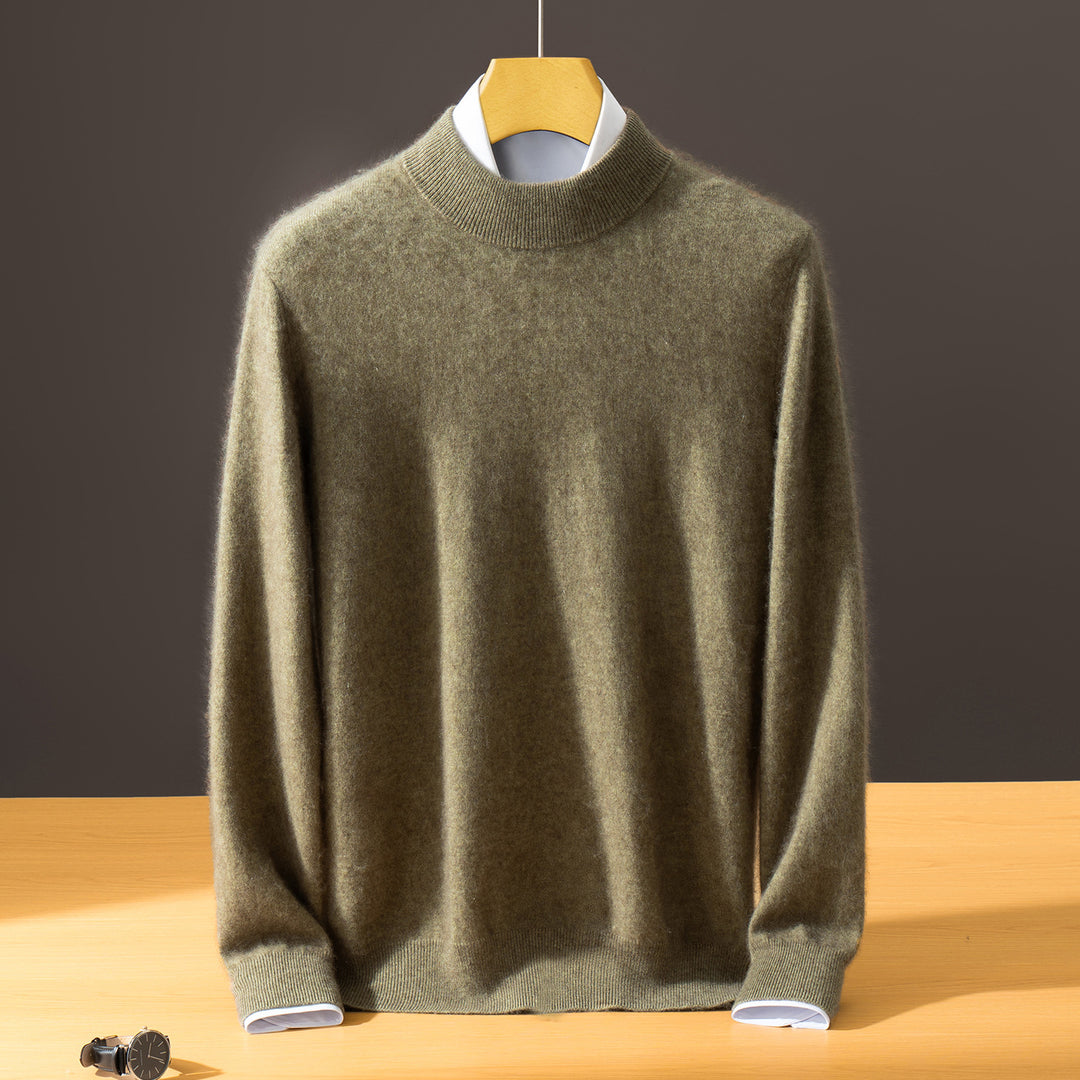 Men's Cashmere Sweater, Crew Neck, Business Casual