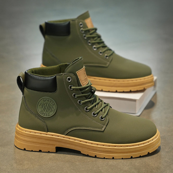 Men's ankle boots, breathable, flat