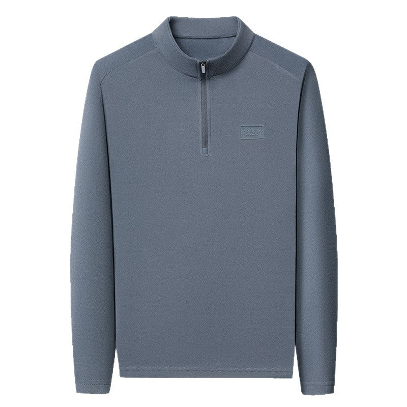 Men's sweatshirt with zipper and stand-up collar