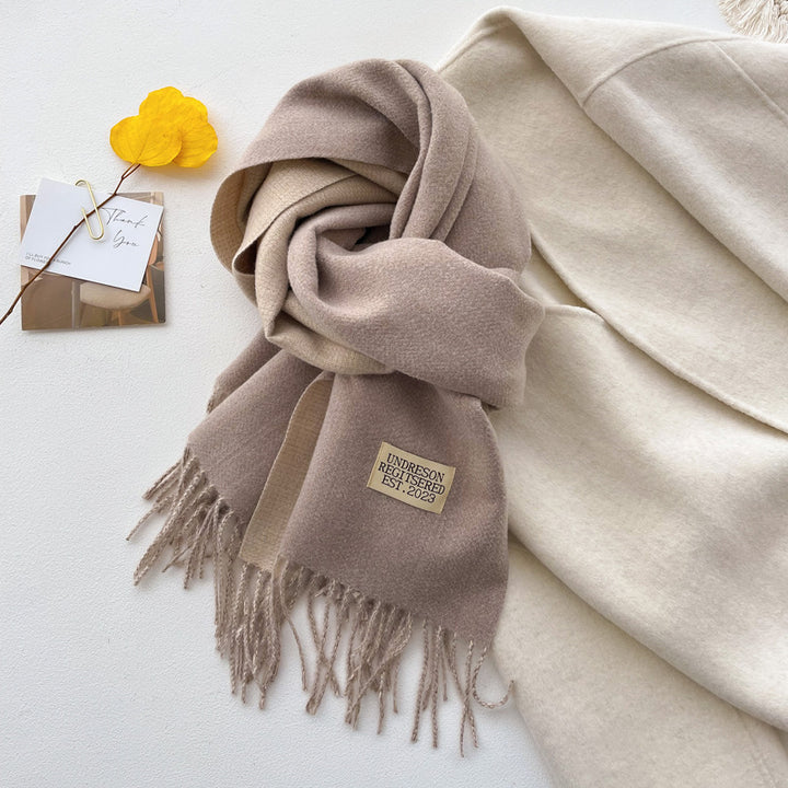 Reversible scarf made of cashmere imitation, 200x65cm