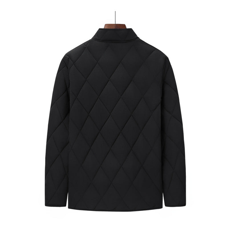 Men's Stand Collar Winter Jacket, Lined and Padded