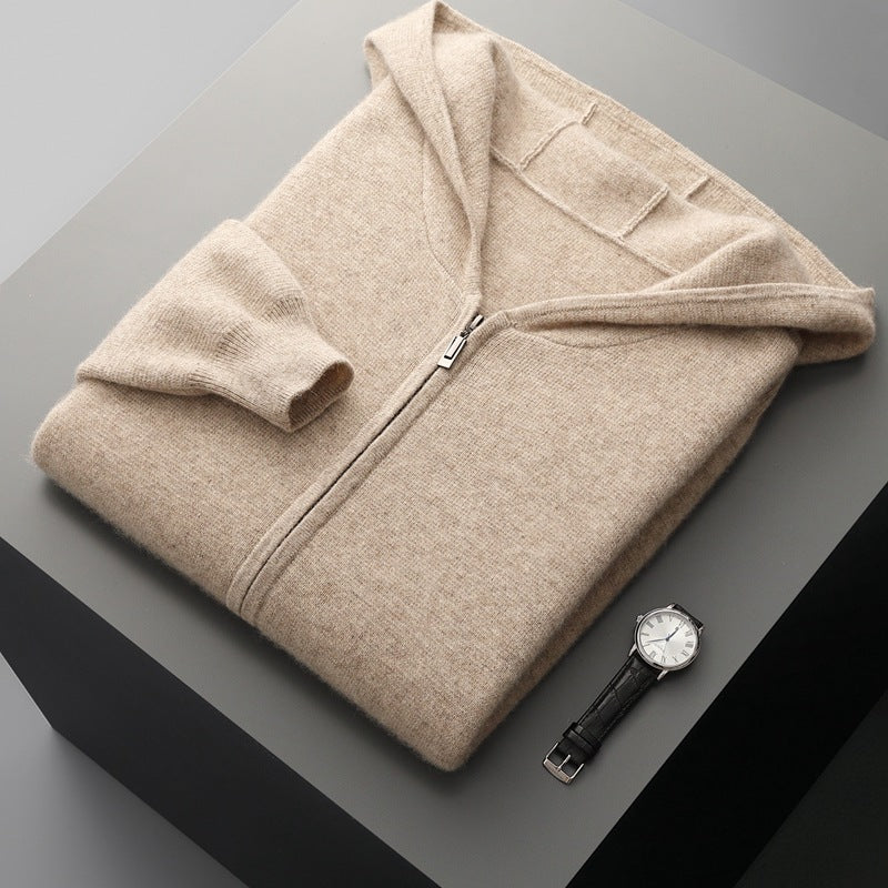 Men's hoodie cardigan with zipper
