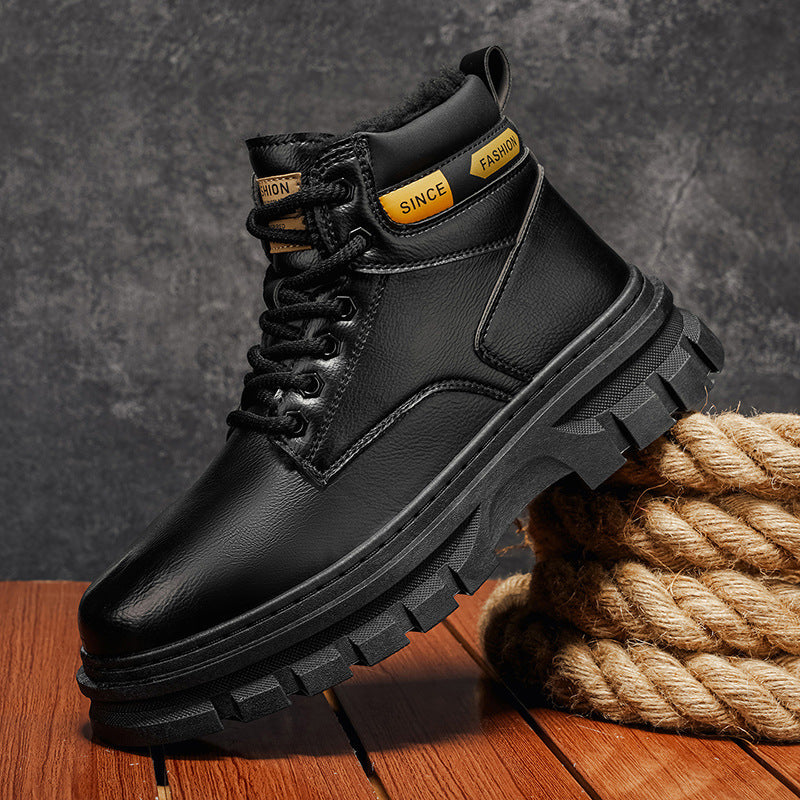Men's work boots in British style, non-slip