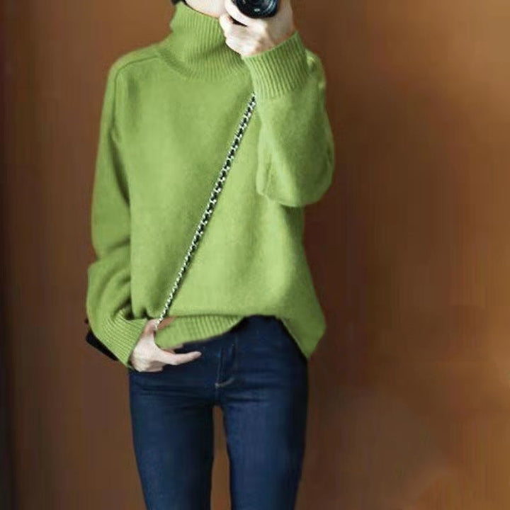 Women's Cashmere Sweater with Roll Neck