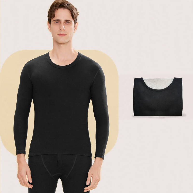 Men's Thermo Top, Cashmere-Silk Blend, Lined