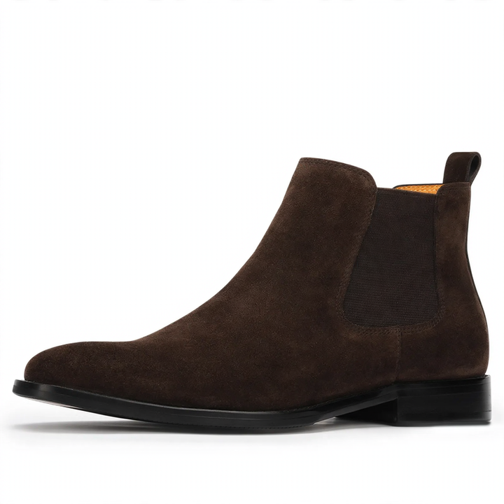 Chelsea boots for men, leather, mid-height shaft