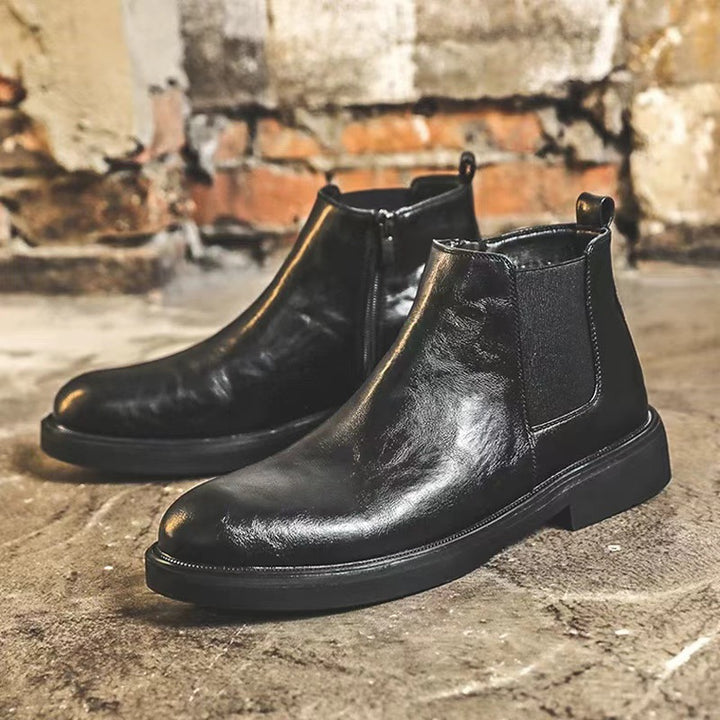 Modern Men's Chelsea Boots with Side Zipper
