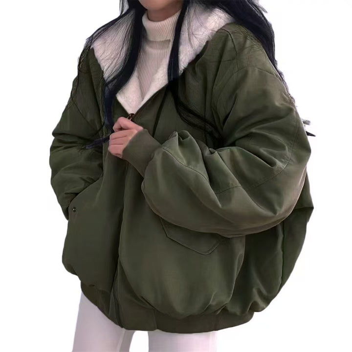 Wende quilted jacket with lamb fleece lining