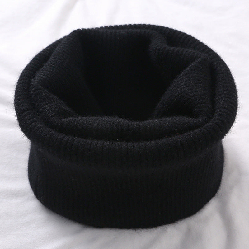 Knitted tube scarf, lined, for men and women