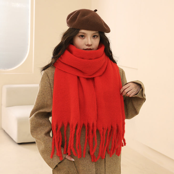 Warmer knitted scarf for women and men