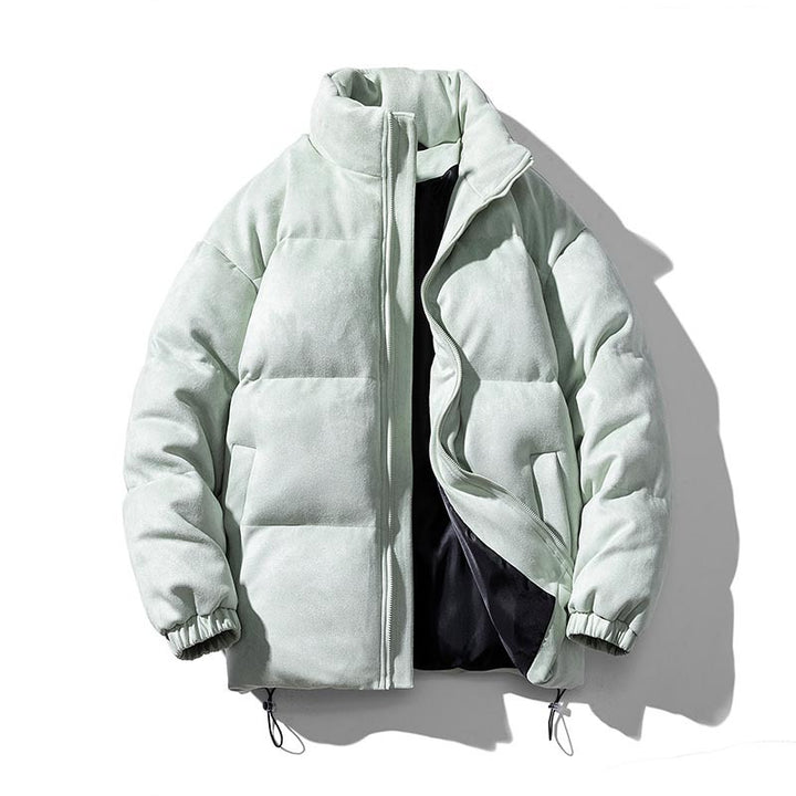 Men's Suede-Look Quilted Jacket, loose fit