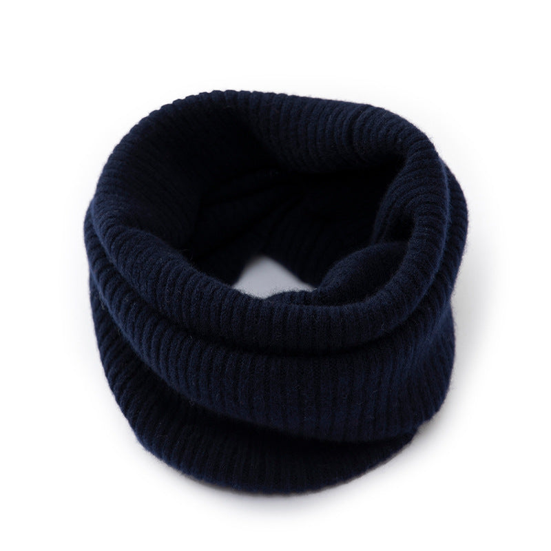 Merino wool tubular scarf, knitted
