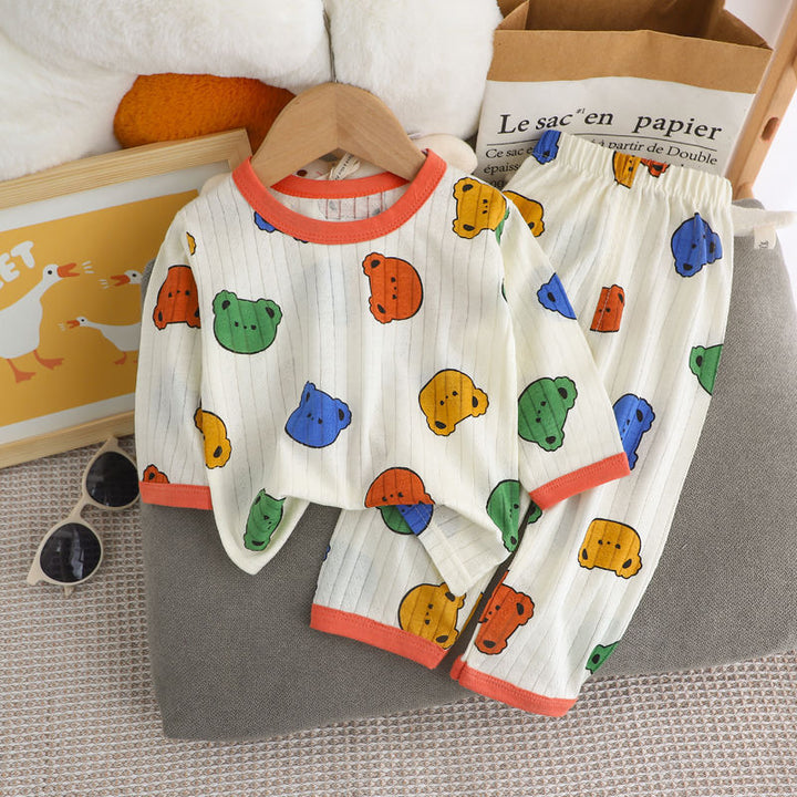 Children's summer pajamas, 100% cotton, 7/8 sleeves