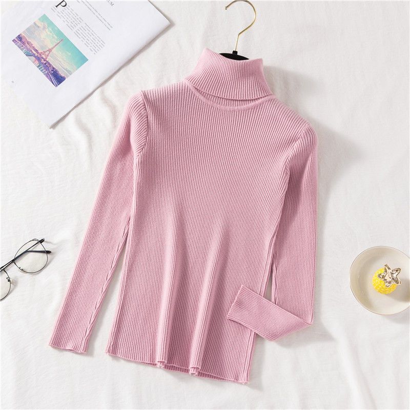 Women's turtleneck sweater, fitted, plus sizes