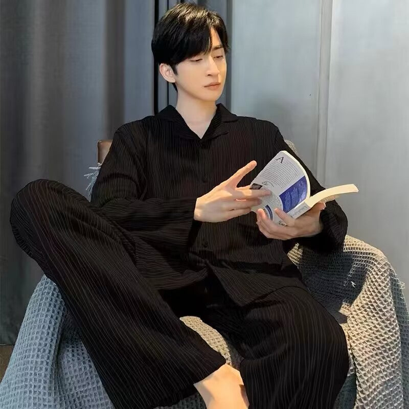 Men's pajamas made of pure cotton, loose fit
