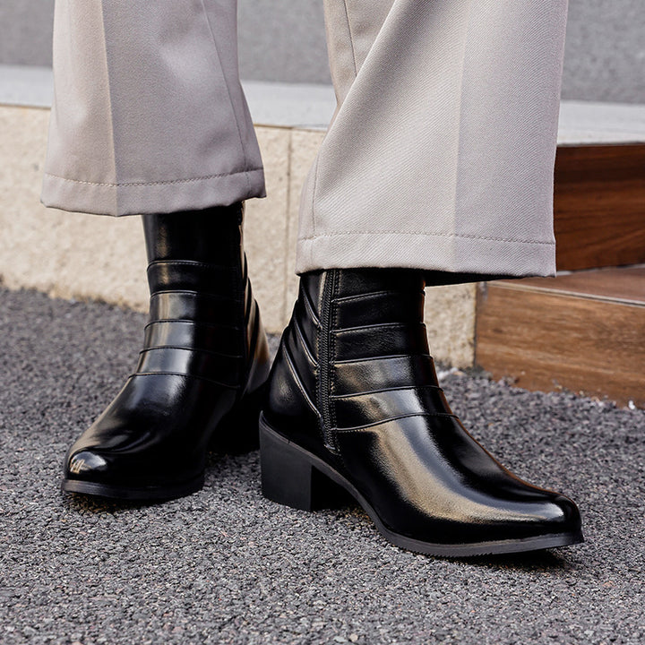 Men's Chelsea boots with subtle elevation