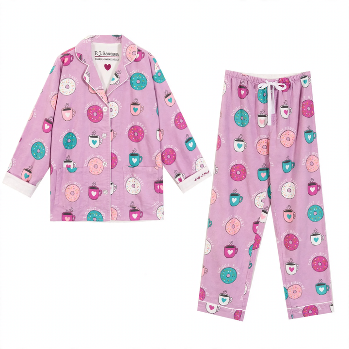 Women's Pajamas, Cotton, brushed on both sides, warm