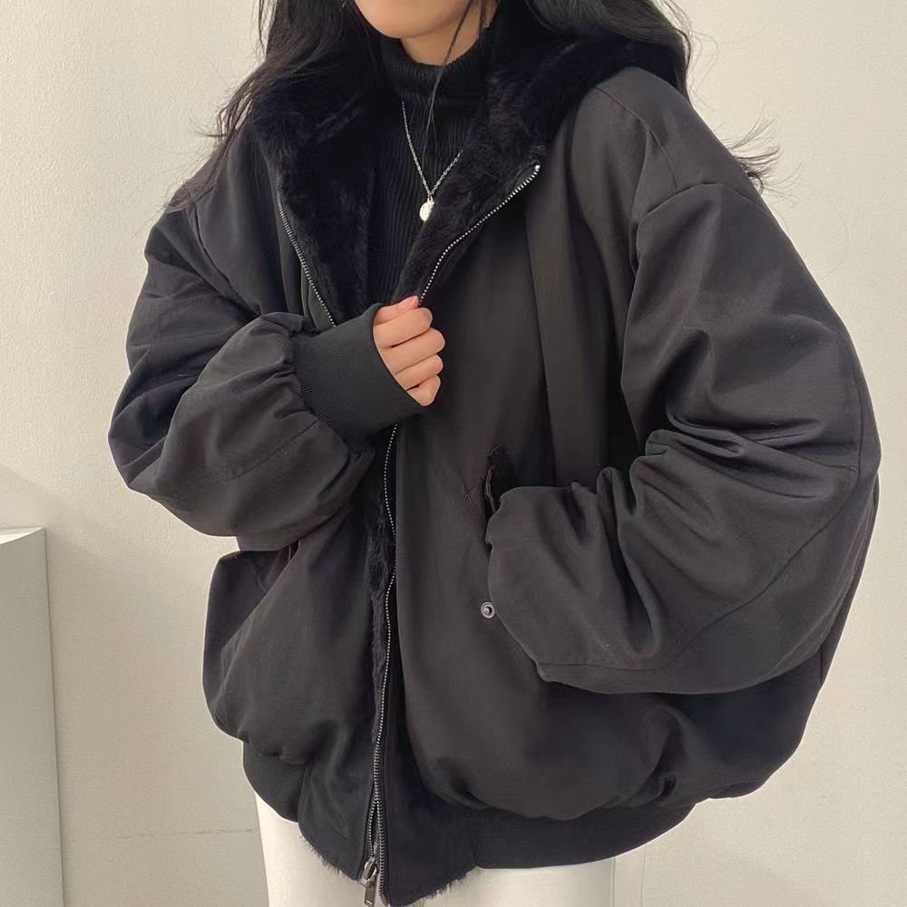 Wende quilted jacket with lamb fleece lining
