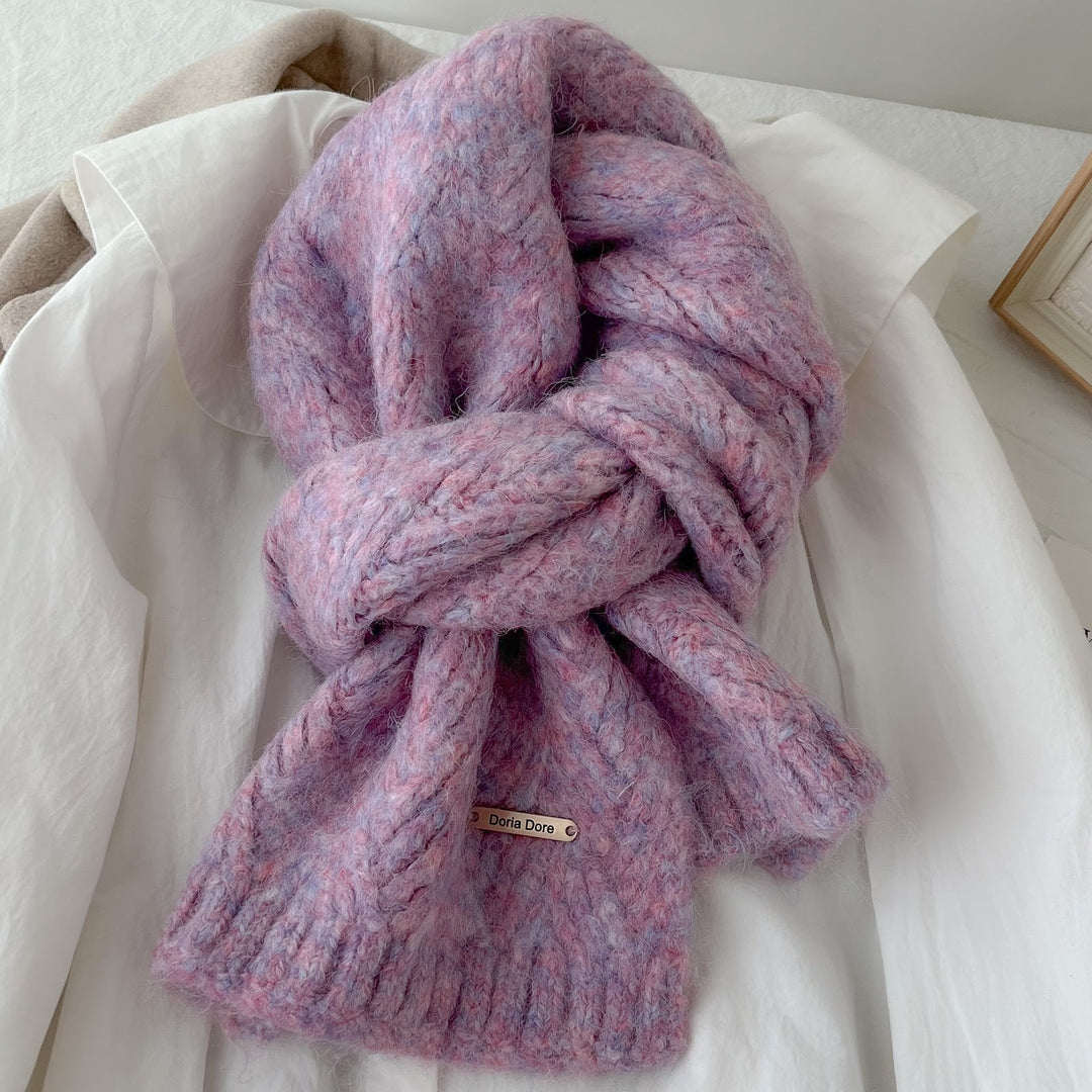 Alpaca wool blended fabric scarf, 160 cm
