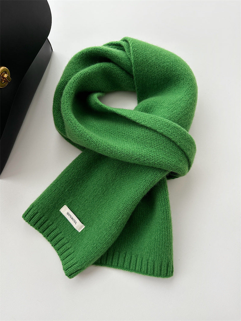 Wool scarf, 100% wool, solid color, 160x20 cm
