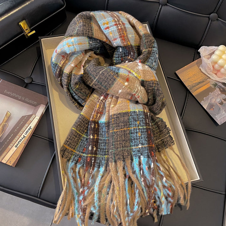 Thick mohair scarf in solid colors, 200 cm