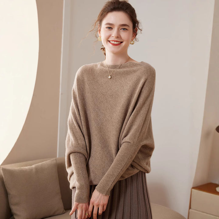 Women’s Cashmere Knit Sweater, loose and elegant