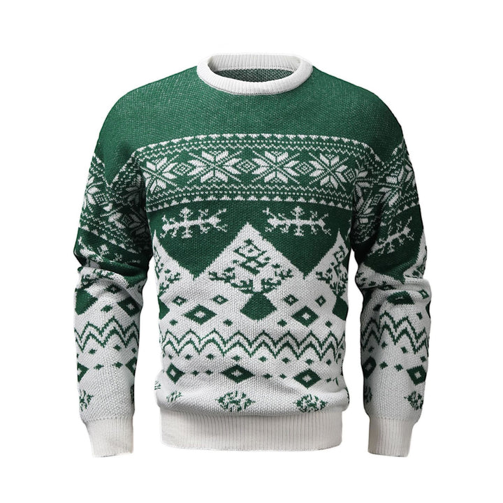 Jacquard knit pullover for couples