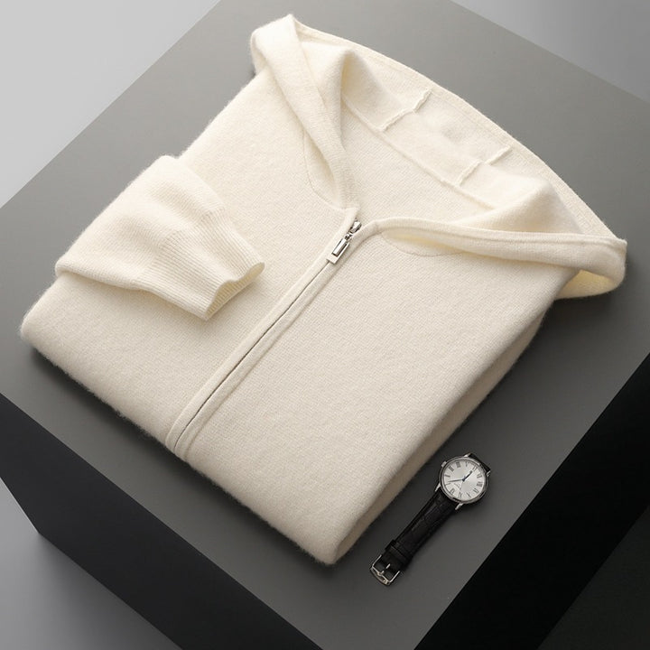 Men's hoodie cardigan with zipper