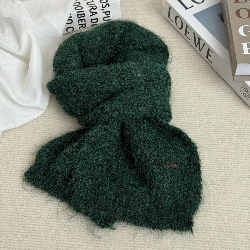 Knitted scarf made of alpaca wool blend, 150x20 cm