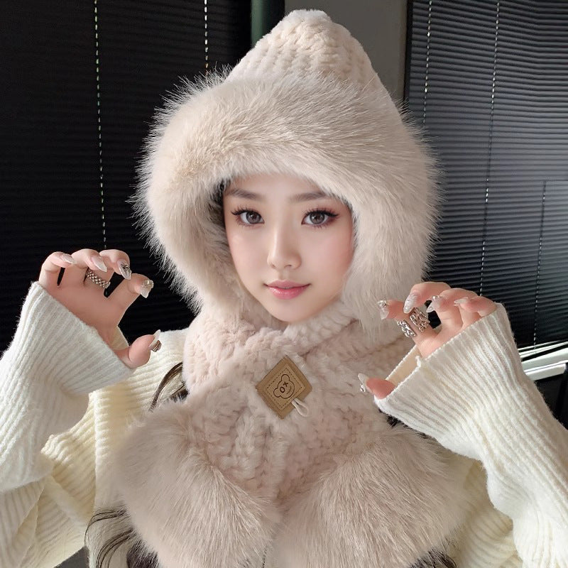 Plush Set: Hat, Scarf and Gloves in One