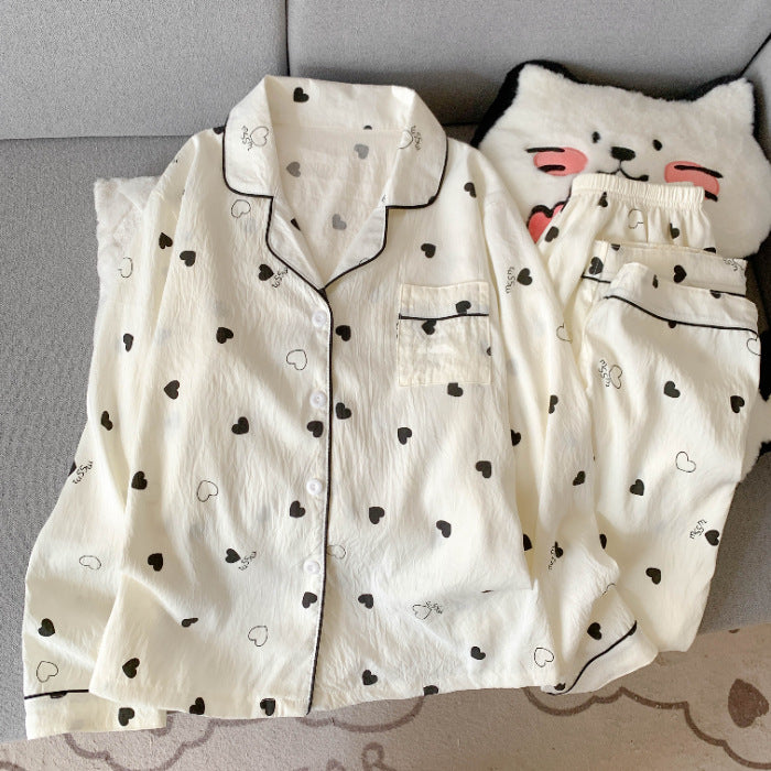 Women's Pajama Set made of cotton blend, long sleeve