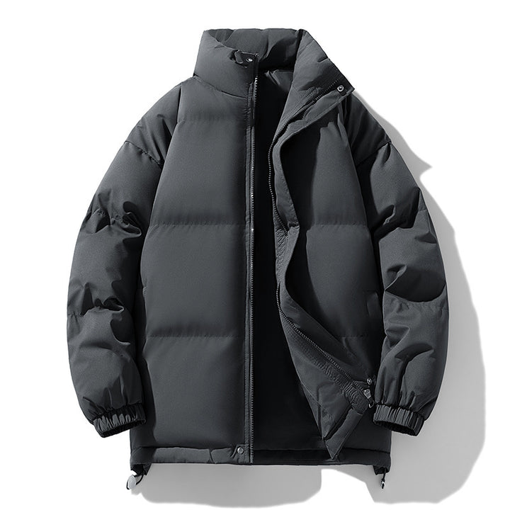 Padded hooded jacket for men and women, warm