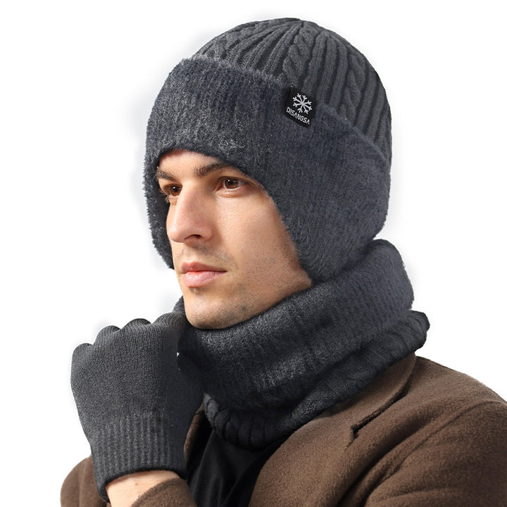Winter Set: Knitted hat and scarf, lined