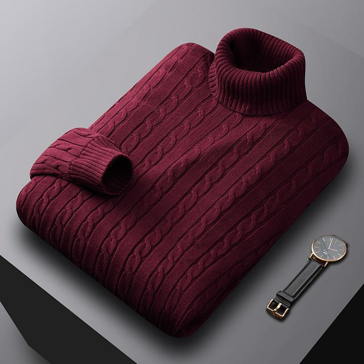 Men's knit sweater, cotton, lined