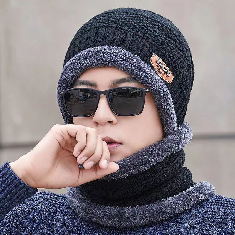 Padded Knit Beanie and Scarf Set, Winter