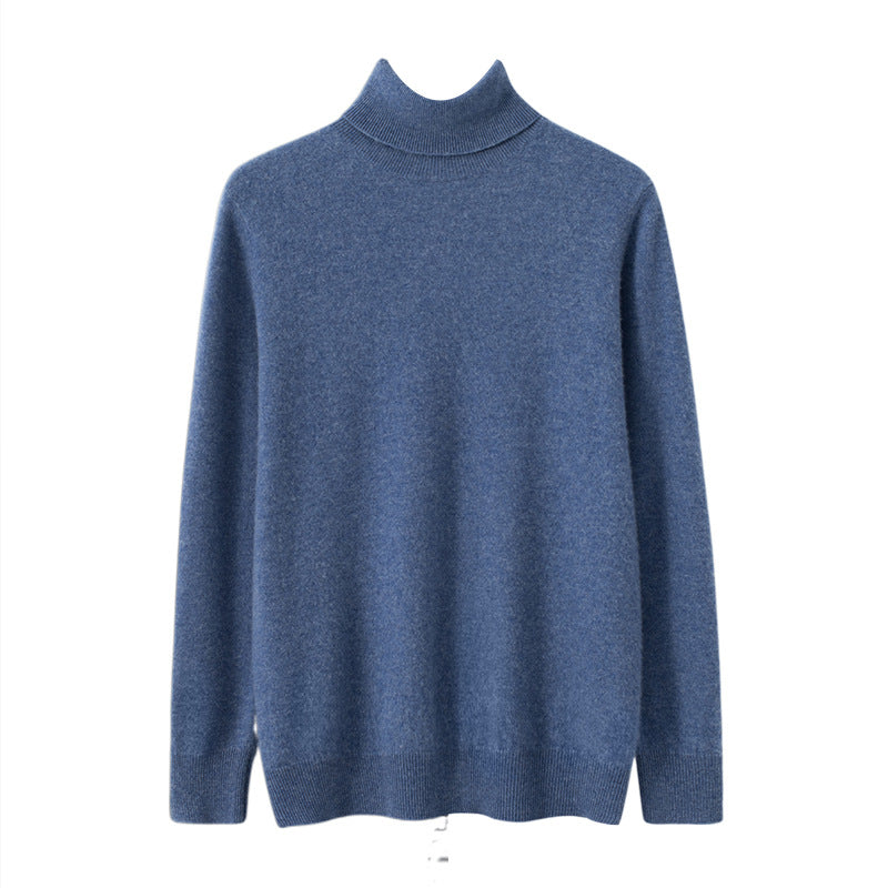 Men's turtleneck sweater made of cashmere, simple and elegant